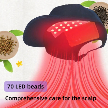 Zora red light hair and scalp care cap with adjustable straps and LED light panels for hair growth and scalp health therapy.