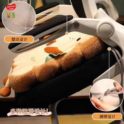 Zora toast-shaped seat cushion and back cushion set, soft and comfortable for ergonomic support and decorative seating.