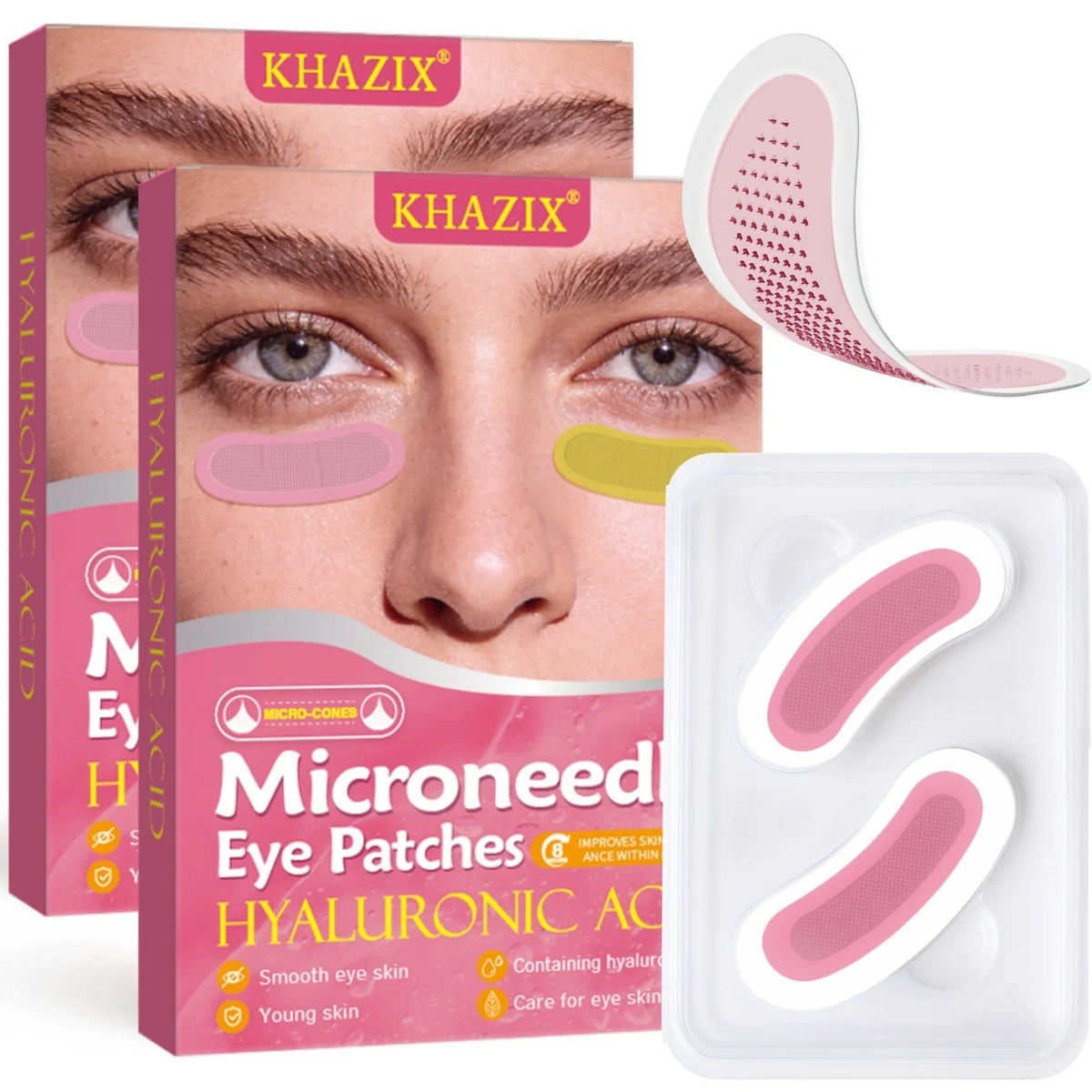 Retinol Microneedle Eye Patches with Hyaluronic Acid