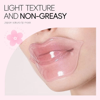 Zora LAIKOU Sakura Lip Mask for moisturizing lip care, featuring a pink jar with cherry blossom design and smooth texture.