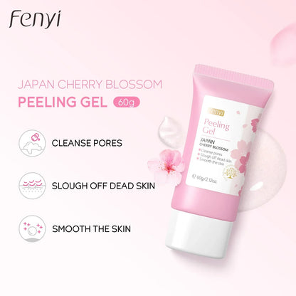 Zora Gentle Facial Exfoliating Gel in a clear tube, showing the skincare cleanser for daily skin smoothing and exfoliation.