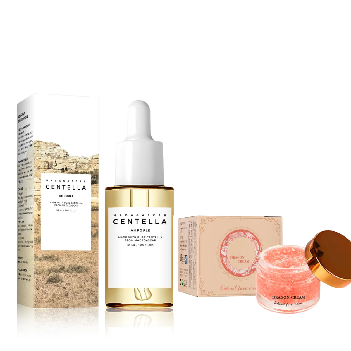 Zora Madagascar Centella Comfort Serum in a sleek bottle, designed for face skincare and soothing skin.