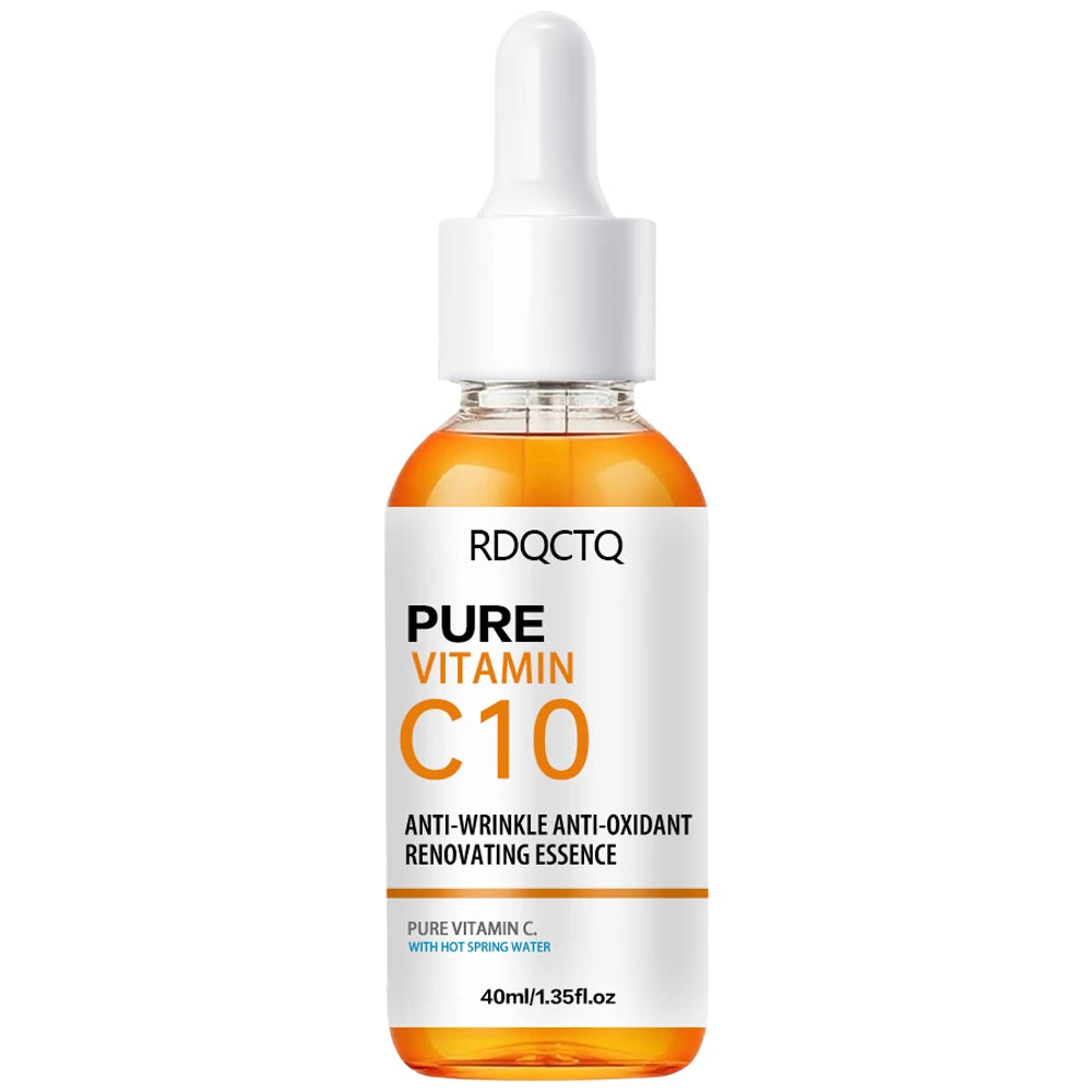 Zora Vitamin C face serum with thermal spring water in a sleek dropper bottle, highlighting brightening and hydrating skincare.
