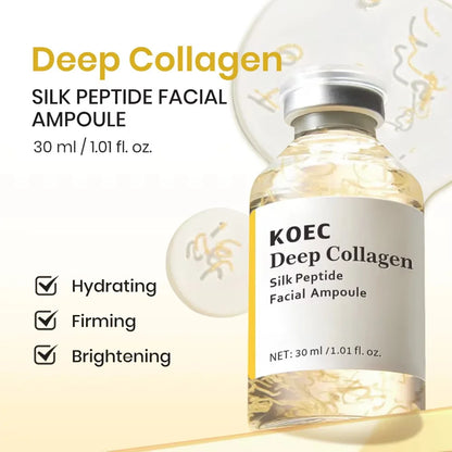 Zora Peptide Hydrating Face Ampoule in a clear glass bottle with dropper for skincare and serum application.