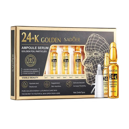 Zora hyaluronic acid ampoule serum vials for deep hydration, featuring clear glass ampoules with droppers for facial skincare.