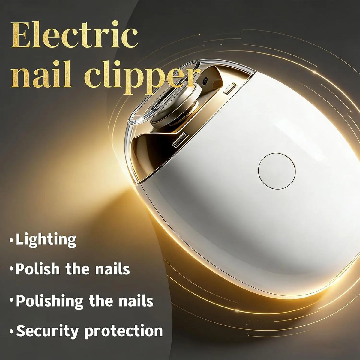 3-Speed Electric Nail Trimmer with LED Light