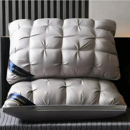 Zora Five-Star Hotel Pillow for deep sleep, soft and plush pillow with a smooth, white fabric cover, perfect for restful nights.