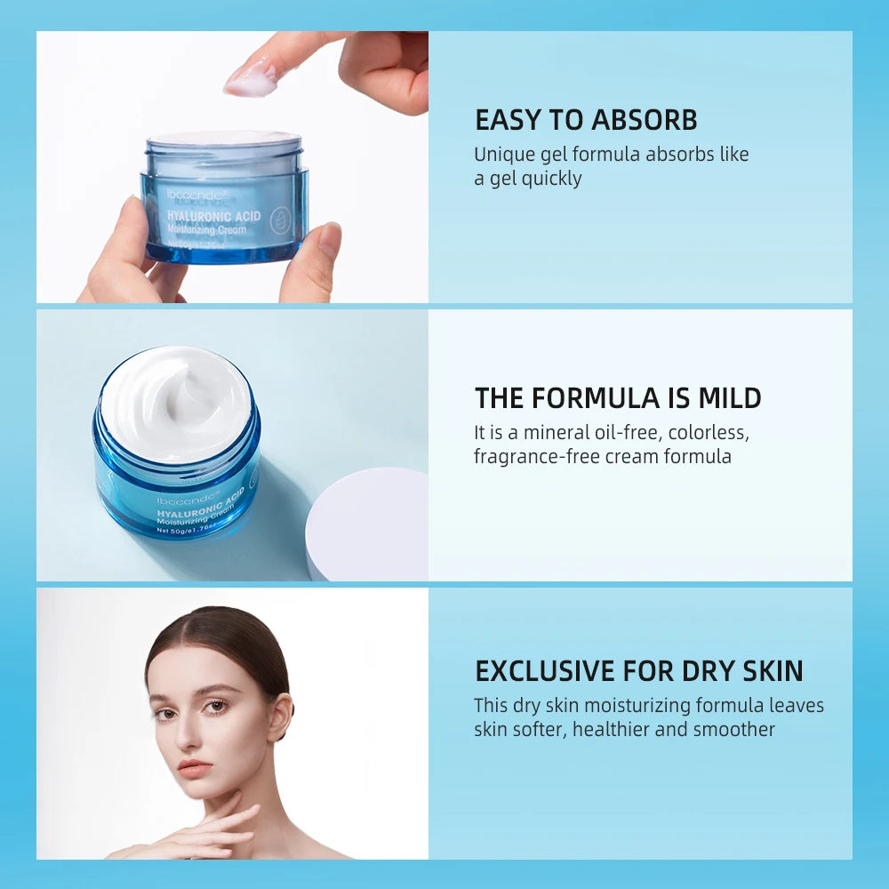 Zora Hyaluronic Acid Gel Moisturizer in a clear jar, showcasing its smooth, hydrating gel formula for skincare.