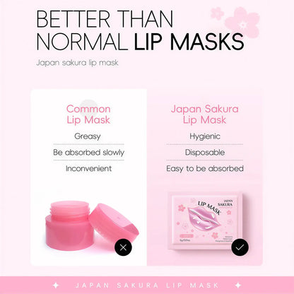 Zora LAIKOU Sakura Lip Mask for moisturizing and nourishing lip care, displayed in a sleek container with cherry blossom design.