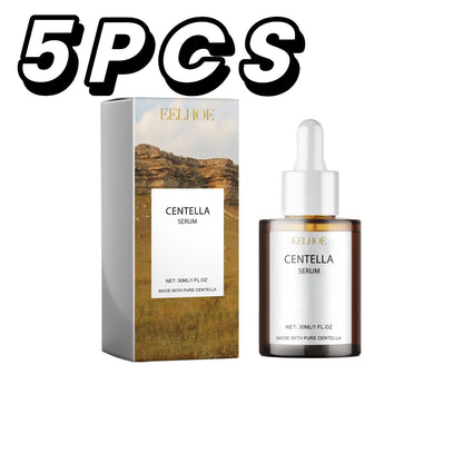 Zora Centella Asiatica Gotu Kola Serum in a clear glass bottle, with dropper cap, highlighting soothing face serum for skin hydration
