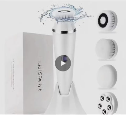 4-in-1 Electric Facial Cleansing Brush — Waterproof Beauty Device