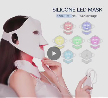 7-Color LED Face & Neck Light Therapy Mask